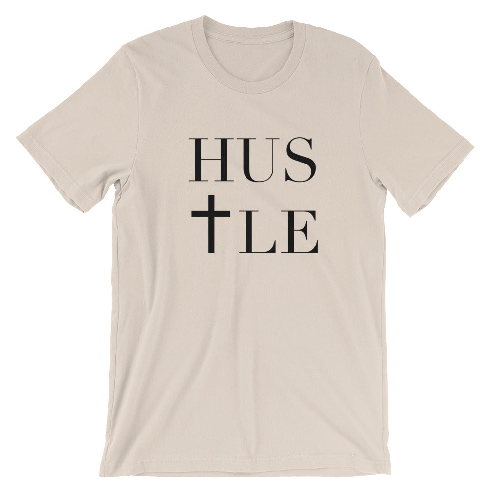 HusTle Unisex Short Sleeve Jersey T-Shirt with Tear Away Label