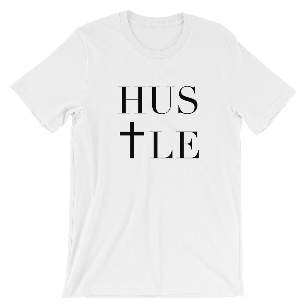 HusTle Unisex Short Sleeve Jersey T-Shirt with Tear Away Label