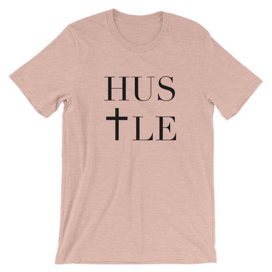 HusTle Unisex Short Sleeve Jersey T-Shirt with Tear Away Label