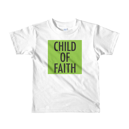 Child of Faith in lime toddler t-shirt