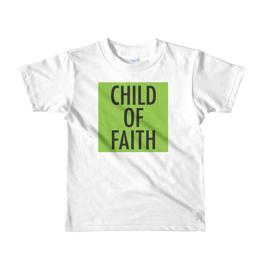 Child of Faith in lime toddler t-shirt