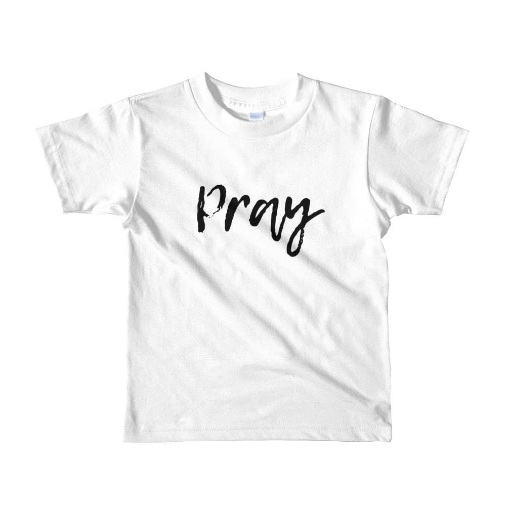 Pray script Short sleeve kids t-shirt