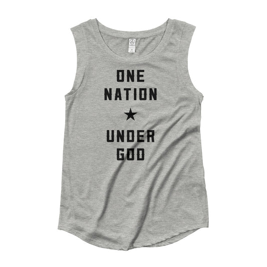 One Nation Under God Ladies’ Cap Sleeve T-Shirt