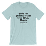 Happy Soul Unisex Short Sleeve Jersey T-Shirt with Tear Away Label