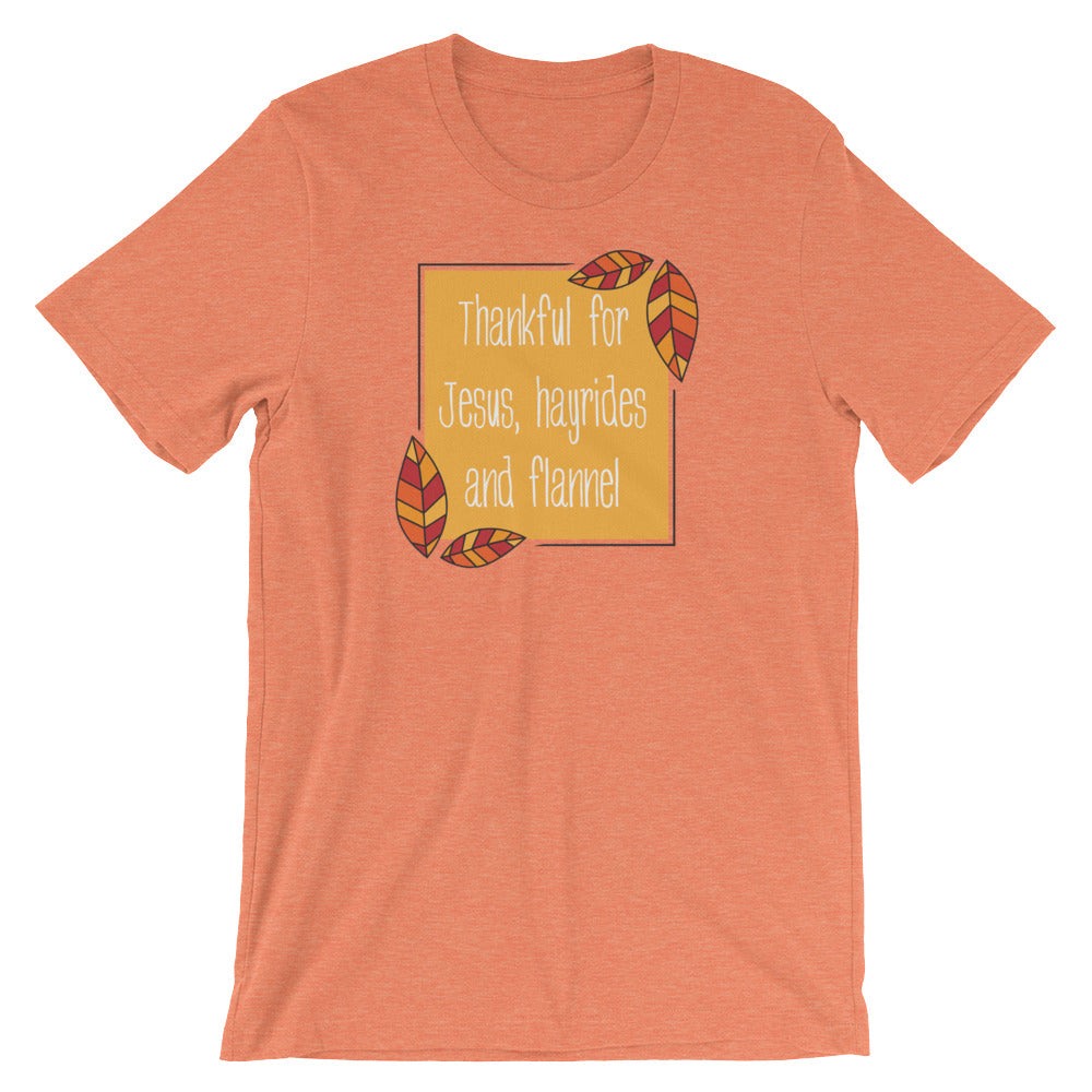 Jesus, Hayrides and Flannel Unisex T-Shirt