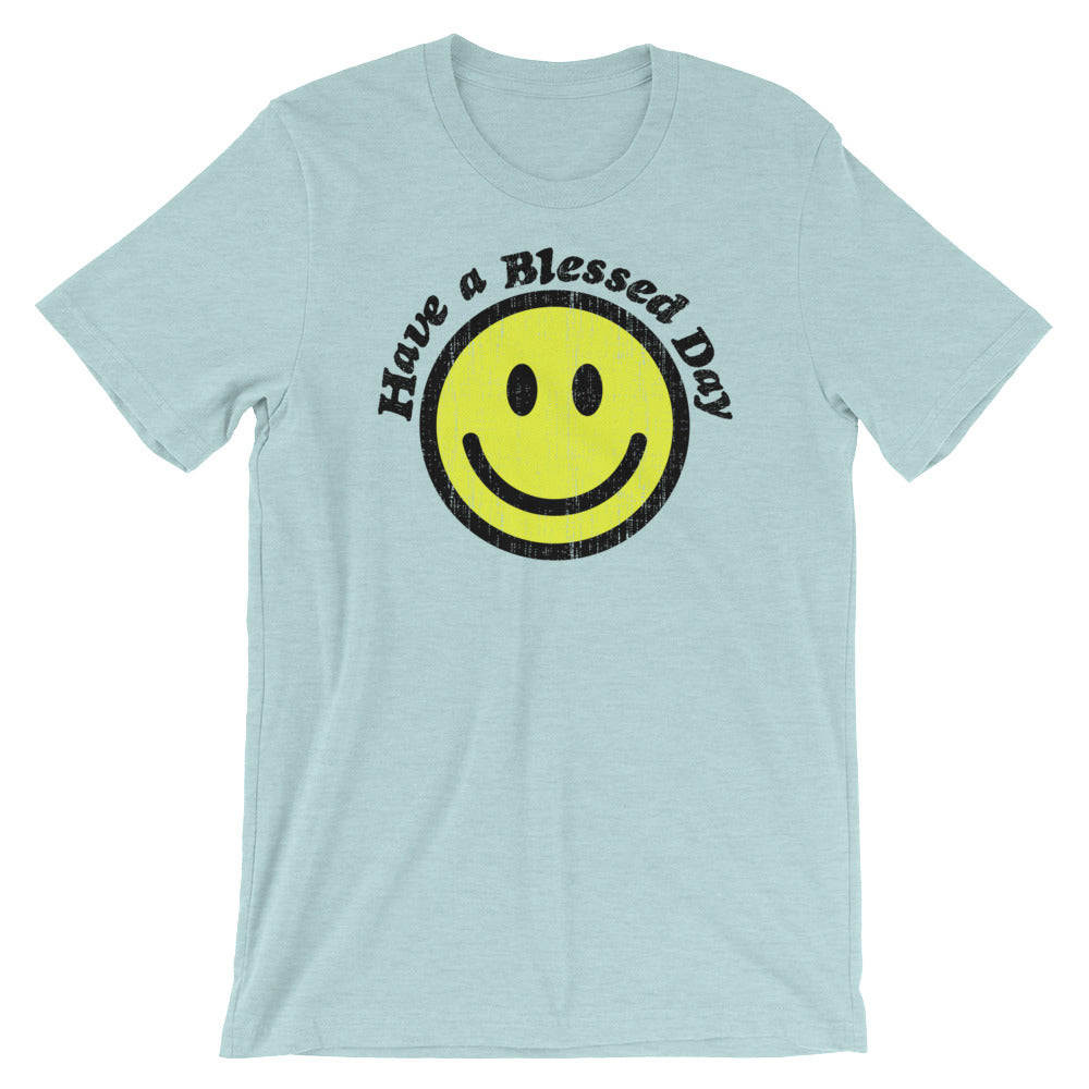 Blessed Day Unisex Short Sleeve Jersey T-Shirt with Tear Away Label