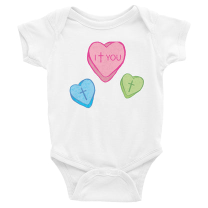 Love Candy Heart Infant Bodysuit