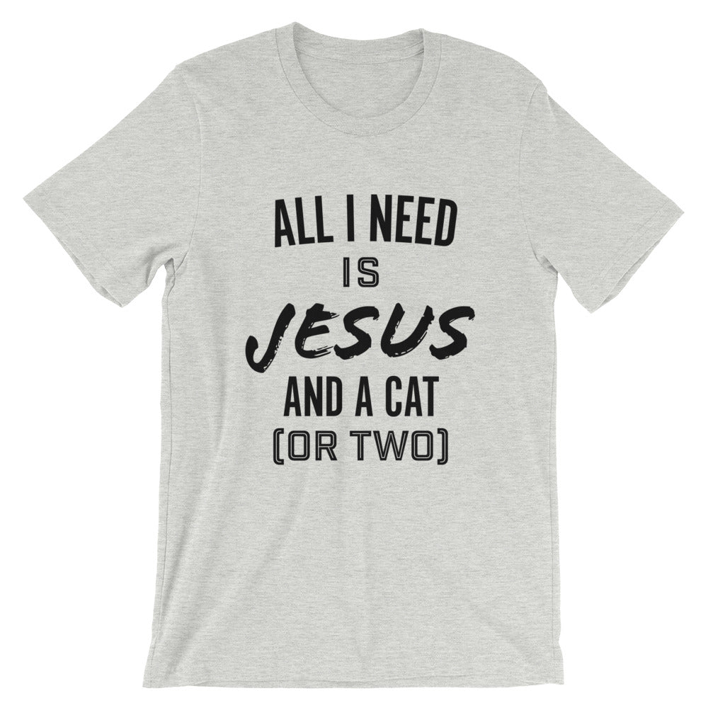 Jesus and a cat or two Unisex T-Shirt