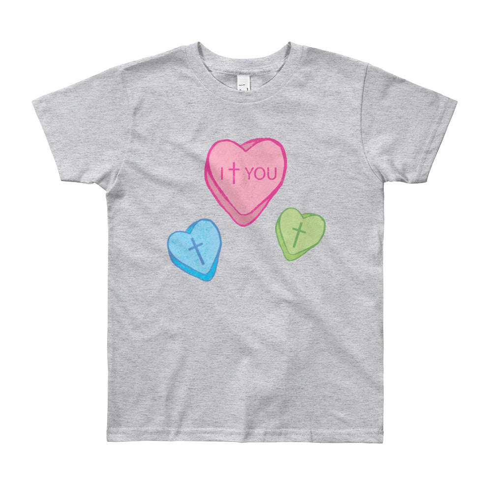 Love Candy Heart Youth Short Sleeve T-Shirt