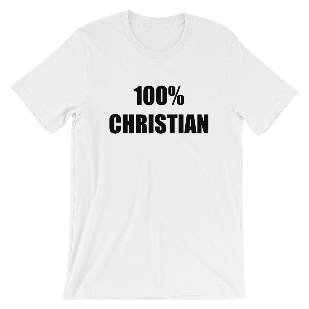 100% Christian Unisex Short Sleeve Jersey T-Shirt