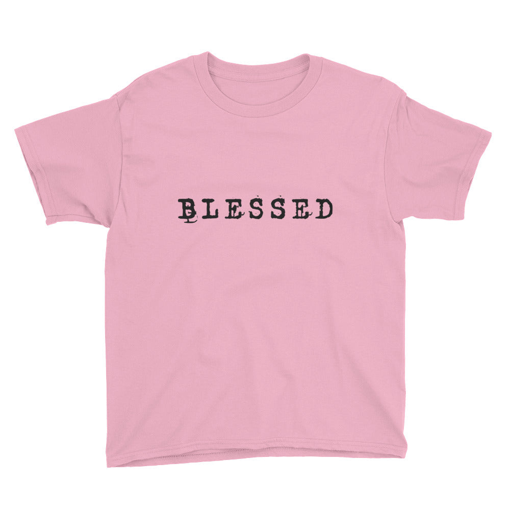 Blessed typed Youth Short Sleeve T-Shirt