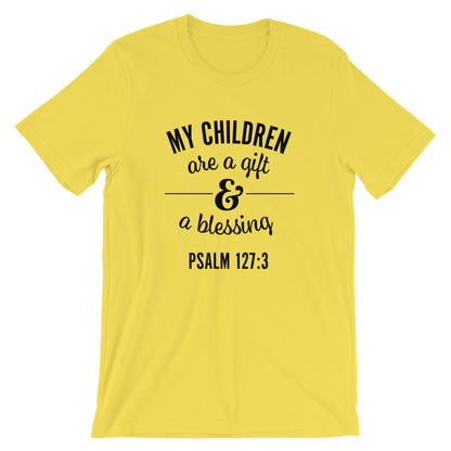 Children are a Blessing Unisex Short Sleeve Jersey T-Shirt with Tear Away Label