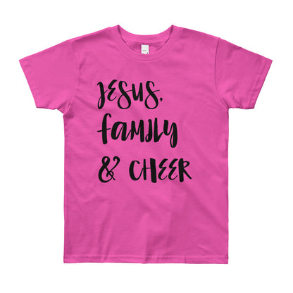 JESUS Family and Cheer Youth Short Sleeve T-Shirt