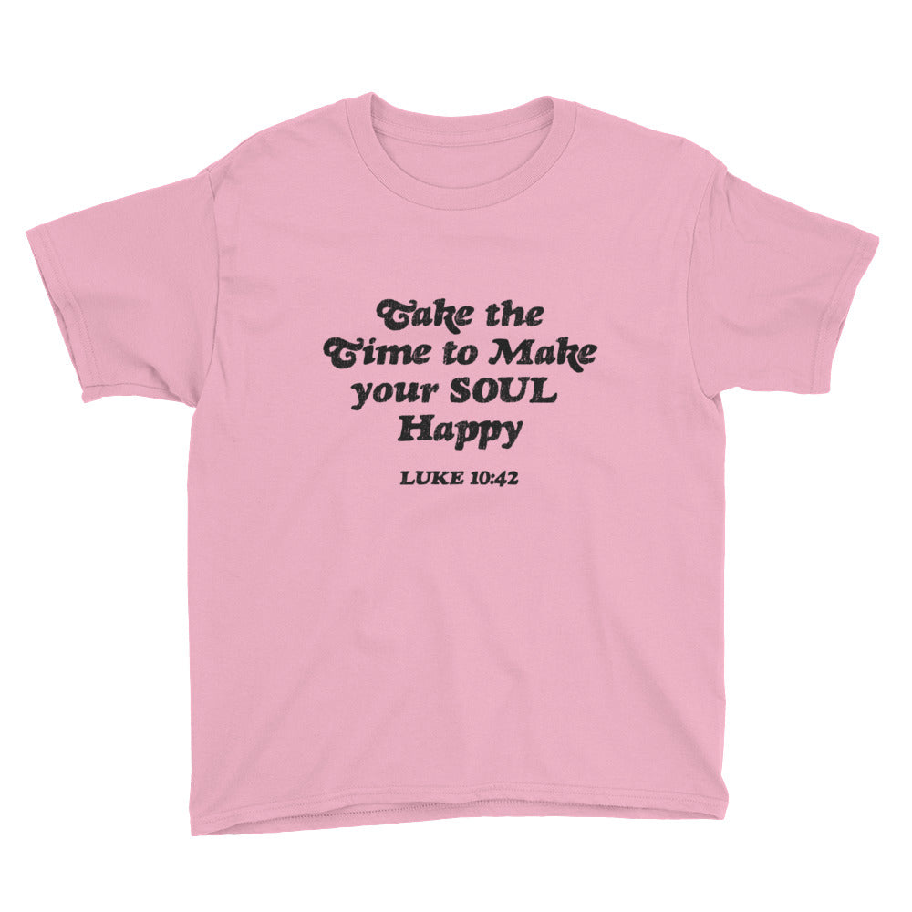 Happy Soul  Youth Lightweight Fashion T-Shirt with Tear Away Label