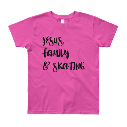 JESUS Family and Skating Youth Short Sleeve T-Shirt