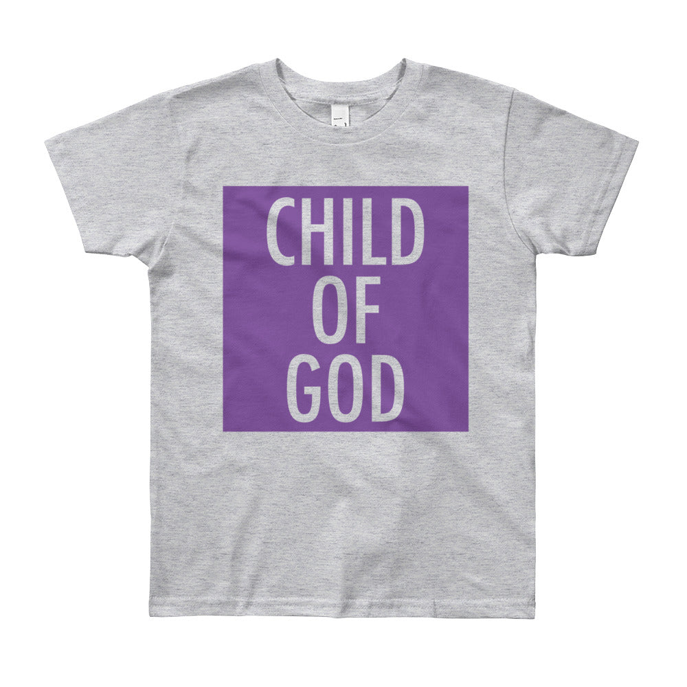 Child of God in Purple Youth Tee