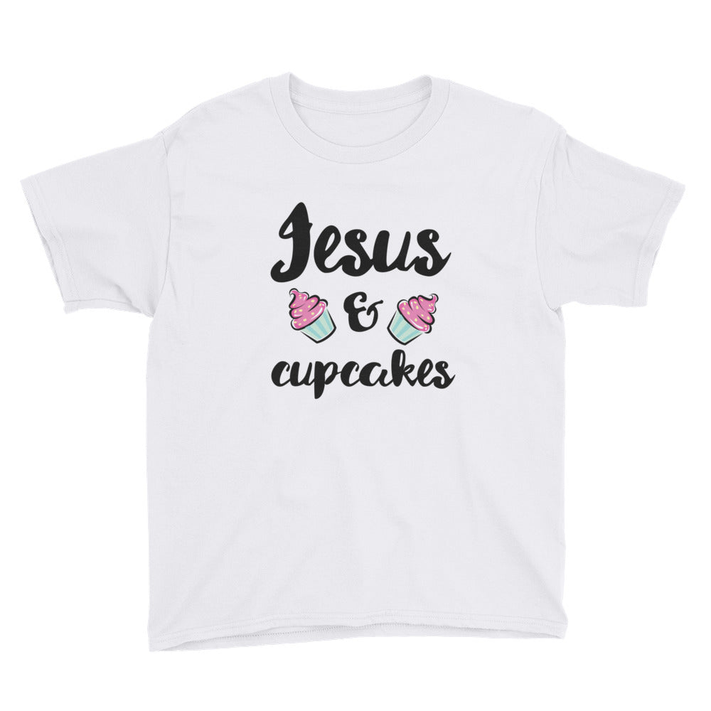 Jesus and Cupcakes Youth Short Sleeve T-Shirt