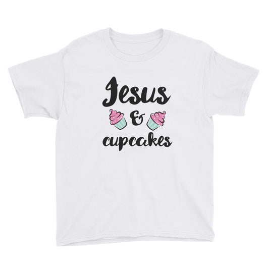 Jesus and Cupcakes Youth Short Sleeve T-Shirt