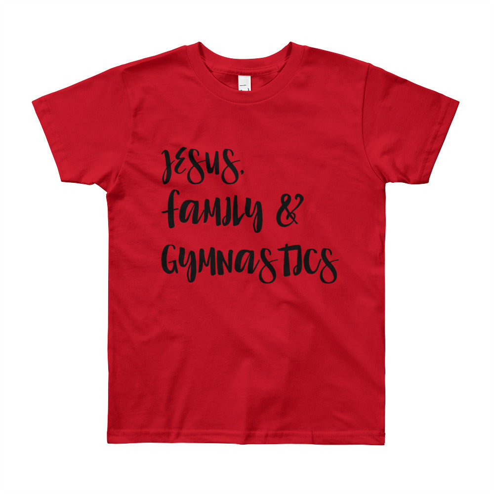 JESUS Family and Gymnastics Youth Short Sleeve T-Shirt