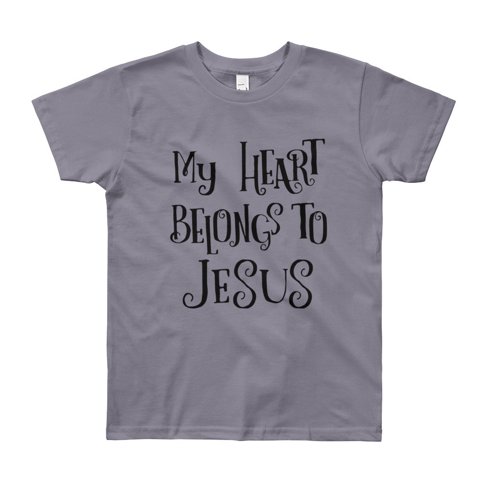 Heart Belongs to Jesus Youth Short Sleeve T-Shirt