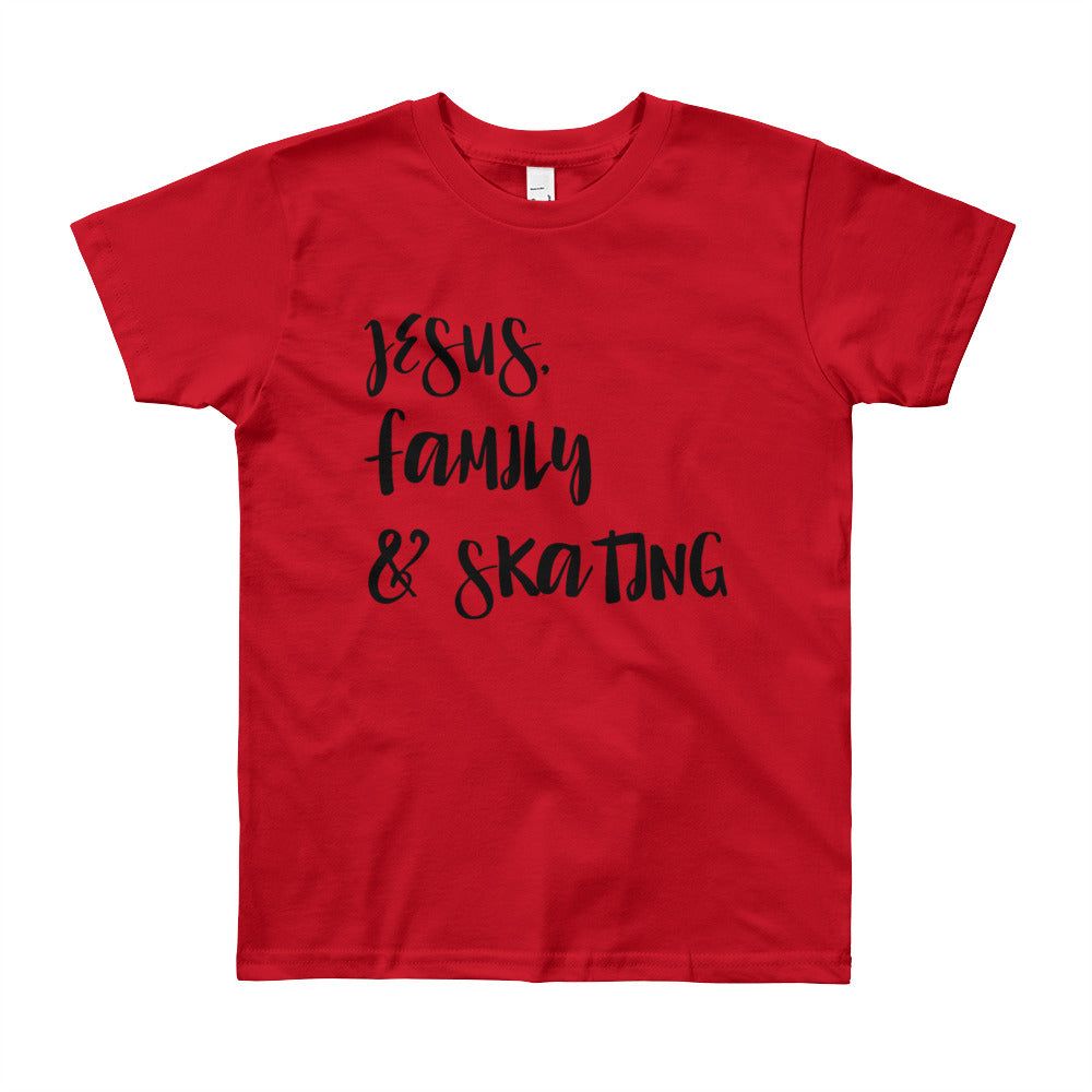 JESUS Family and Skating Youth Short Sleeve T-Shirt