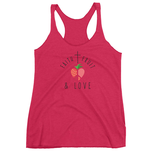 Faith, Fruit, Love Women's Racerback Tank