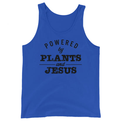 Powered by Plants and Jesus Unisex  Tank Top