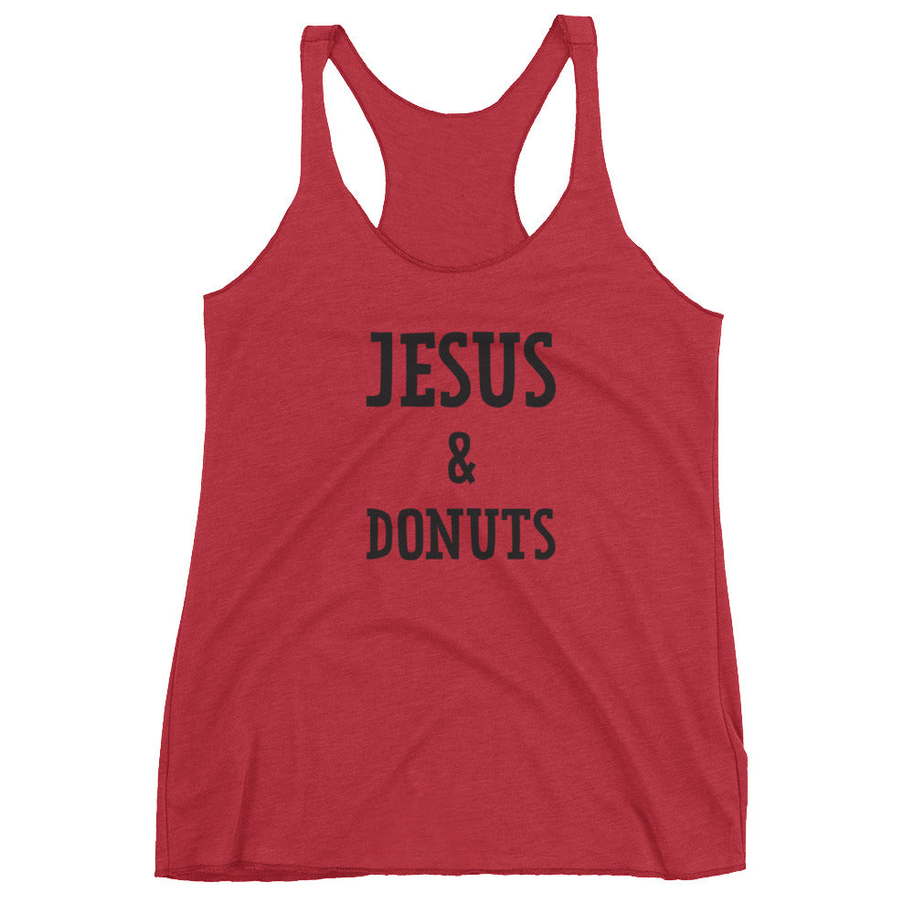 Jesus and Donuts Women's Racerback Tank