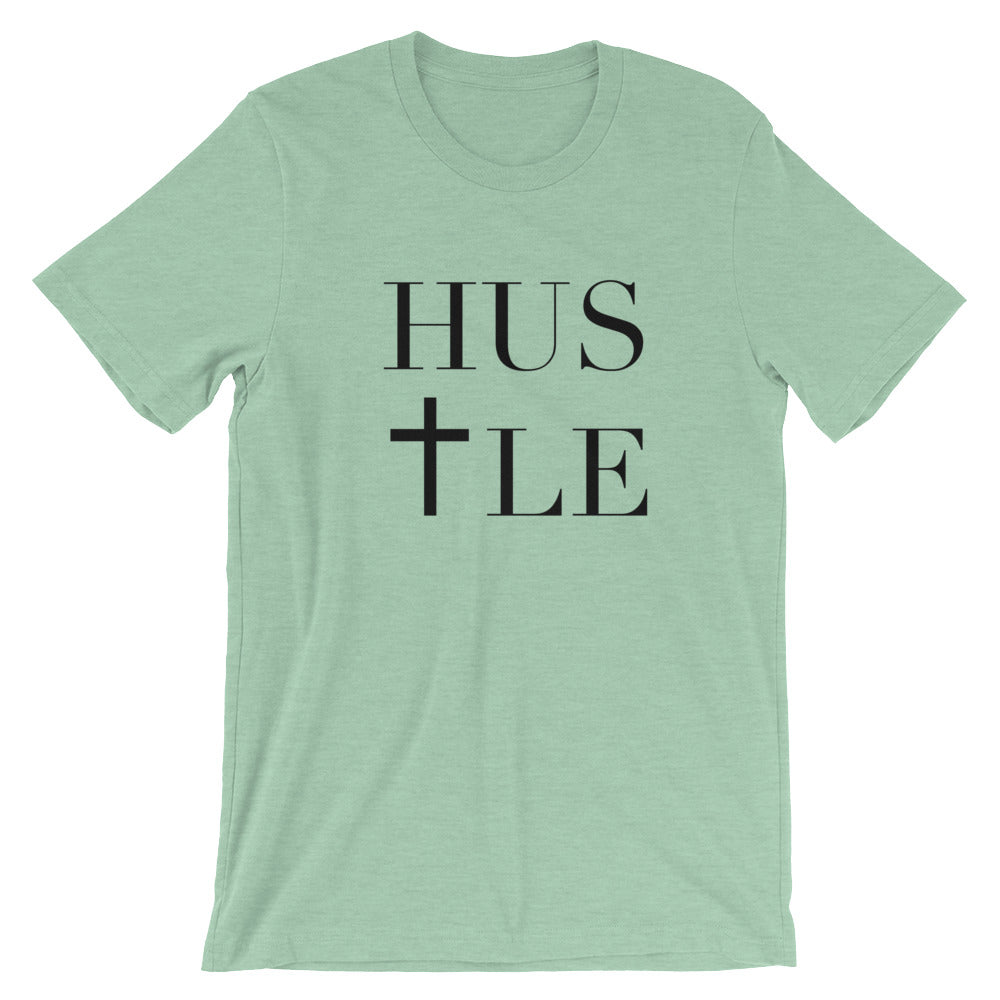 HusTle Unisex Short Sleeve Jersey T-Shirt with Tear Away Label