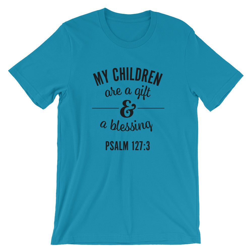Children are a Blessing Unisex Short Sleeve Jersey T-Shirt with Tear Away Label