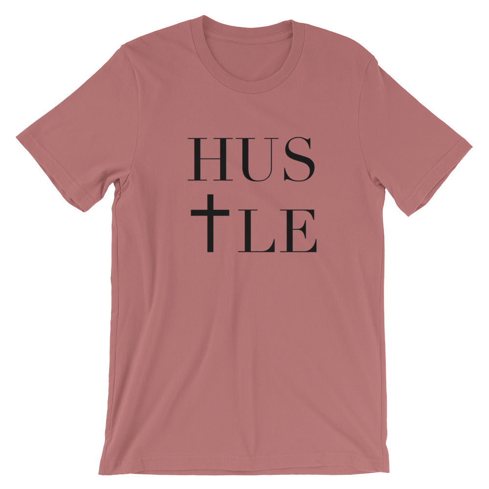 HusTle Unisex Short Sleeve Jersey T-Shirt with Tear Away Label