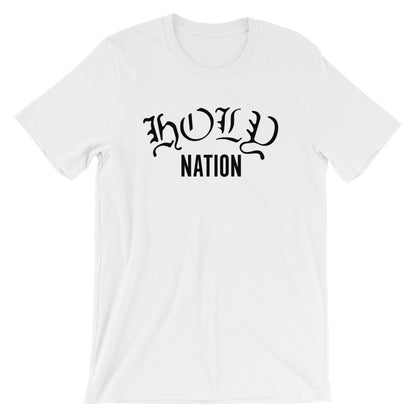 Holy Nation Unisex Short Sleeve Jersey T-Shirt with Tear Away Label