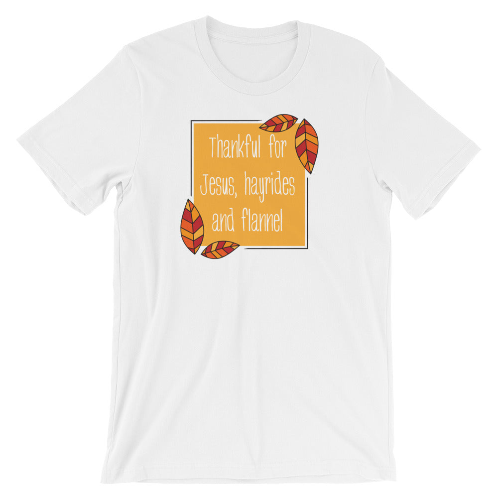 Jesus, Hayrides and Flannel Unisex T-Shirt