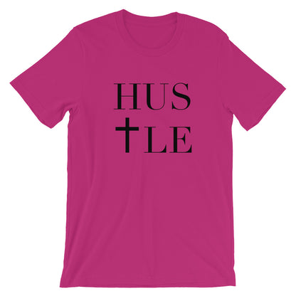 HusTle Unisex Short Sleeve Jersey T-Shirt with Tear Away Label