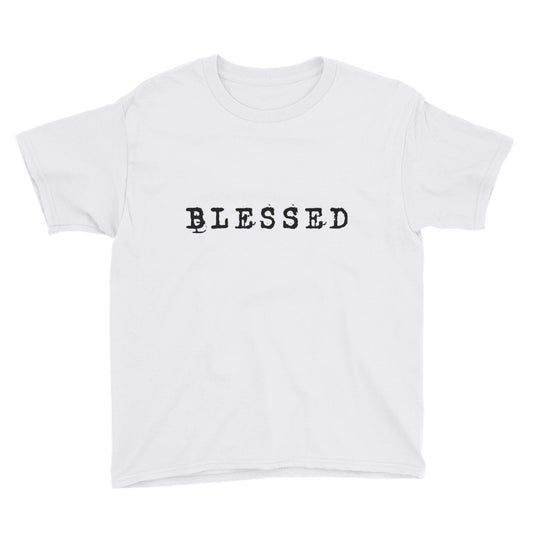 Blessed typed Youth Short Sleeve T-Shirt