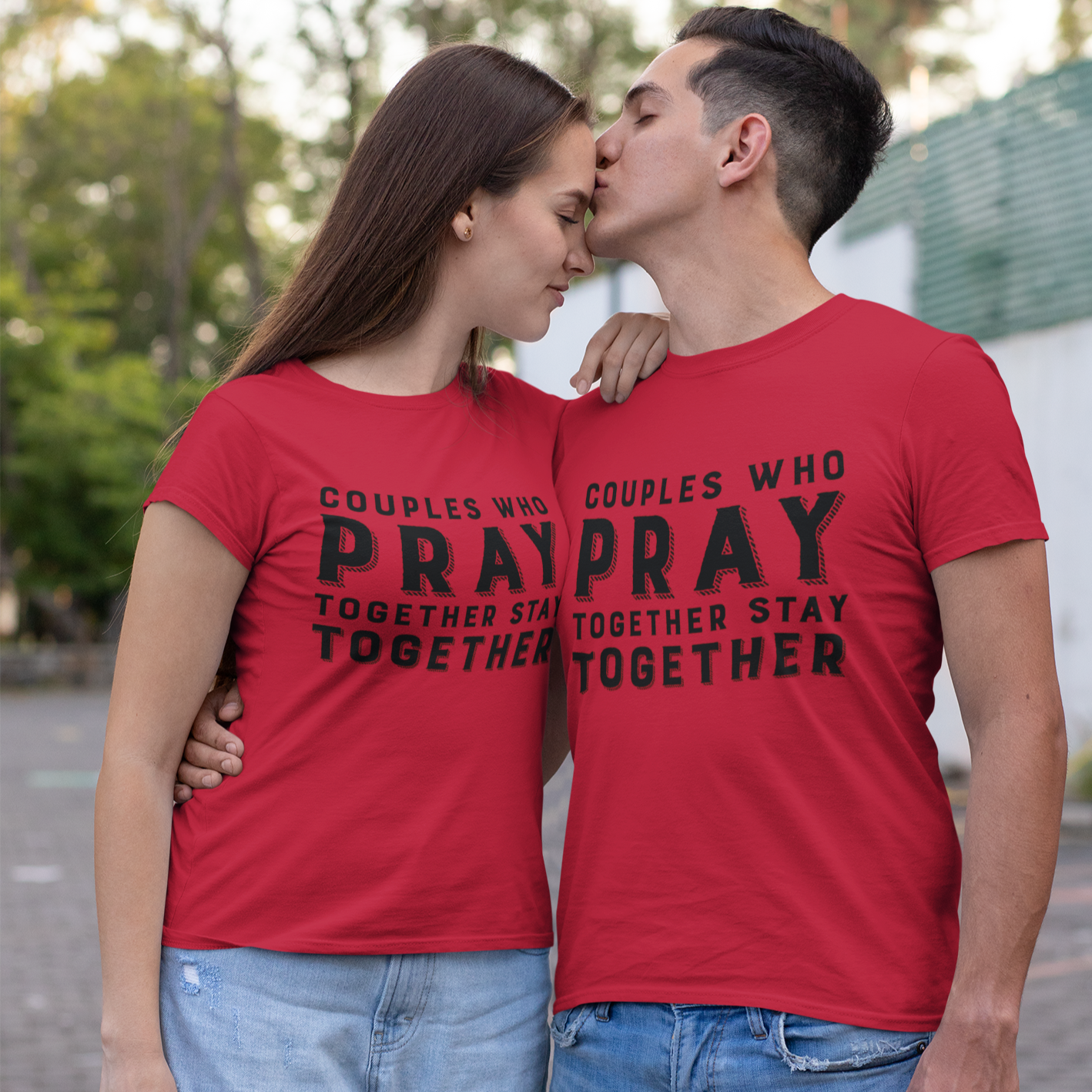 Couples Who Pray Together Stay Together -Two t-shirts for one price!