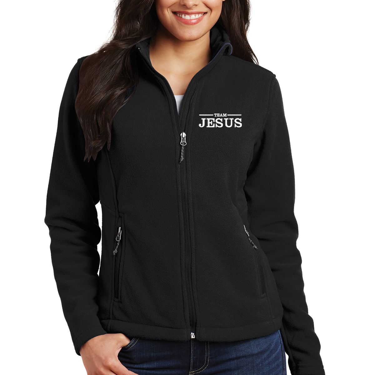 Ladies Microfleece Team Jesus Jacket