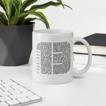 Proverbs 13 White glossy mug